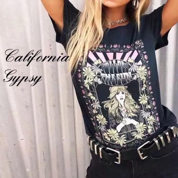 FOLLOW THE SUN Stevie Nicks Fleetwood T-shirt - Picture 4 of 5